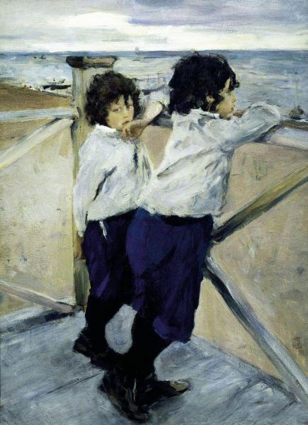 The Artist's Children (sasha And Yura Serov) by Valentin Serov