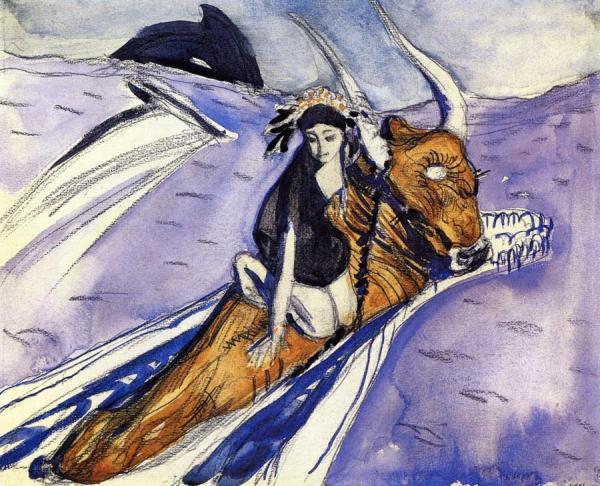 The Rape Of Europe (sketch) by Valentin Serov
