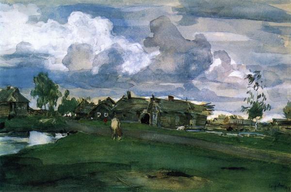 Village by Valentin Serov