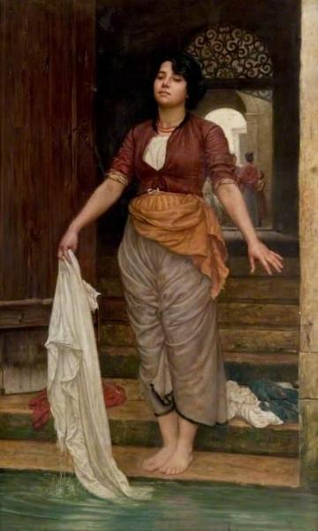 In A Street In Venice by Valentine Cameron Prinsep