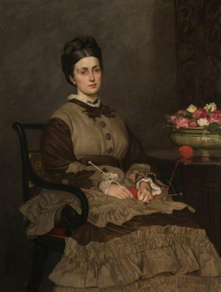 Mrs Oliver Ormerod Walker, Née Jane Harrison by Valentine Cameron Prinsep Oil Painting Reproductions