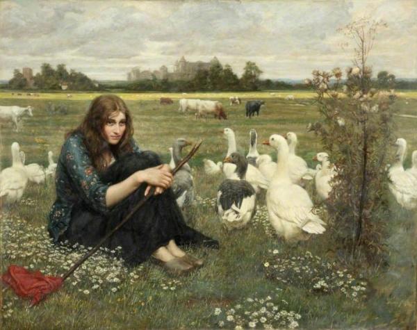 The Goose Girl by Valentine Cameron Prinsep Oil Painting Reproductions