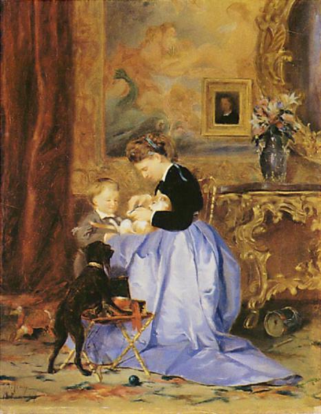 The Artist's Family by Valery Yakobi Oil Painting Reproductions