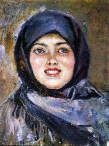 A Laughing Girl by Vasili Ivanovich Surikov