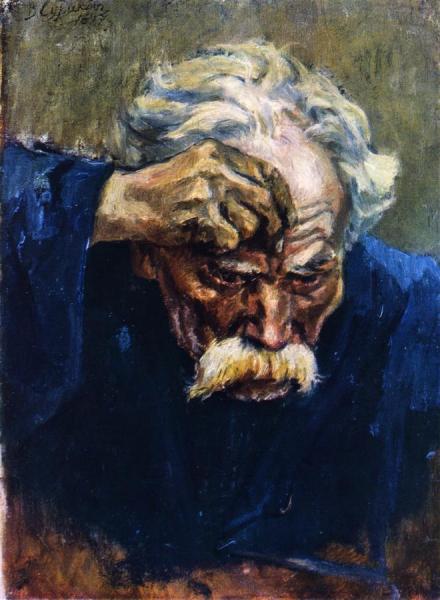 Head Of An Old Soldier by Vasili Ivanovich Surikov