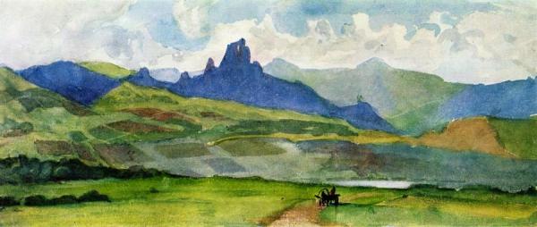 Minusinsk Steppe by Vasili Ivanovich Surikov