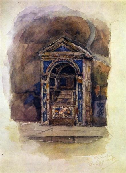 Pompeii. A Mosaic-inlaid Fountain by Vasili Ivanovich Surikov