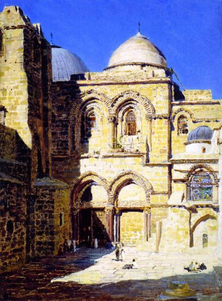 Façade Of The Church Of The Holy Sepulcher by Vasily Polenov