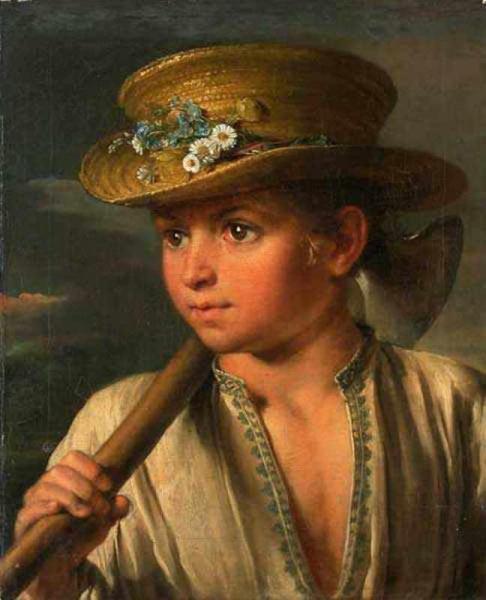 Boy With A Hatchet by Vasily Tropinin