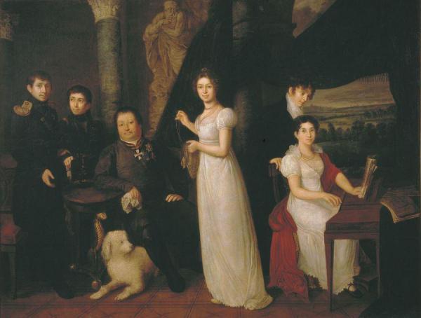 Count Morkov And His Family by Vasily Tropinin