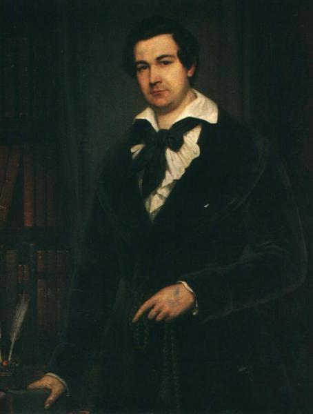 Portrait Of Actor V. A. Karatyghin by Vasily Tropinin