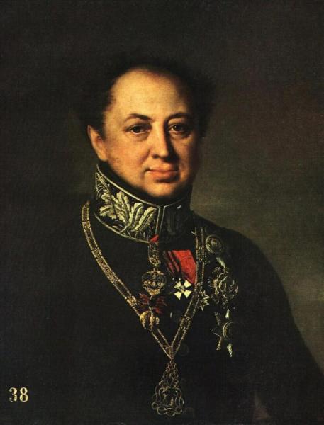 Portrait Of D. P. Tatishchev by Vasily Tropinin