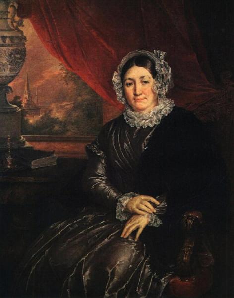 Portrait Of E.p. Protasyeva by Vasily Tropinin