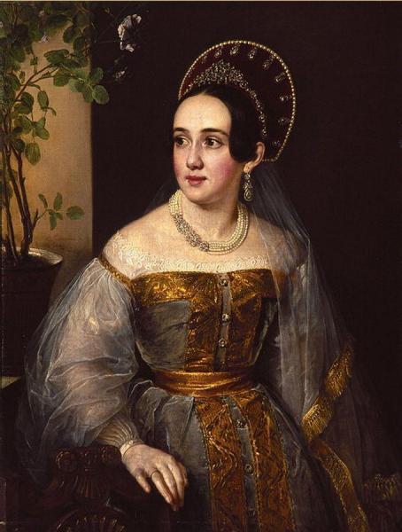 Portrait Of Ekaterina Karzinkina by Vasily Tropinin