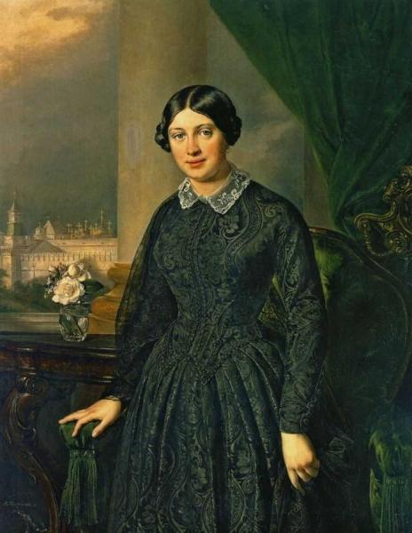Portrait Of Levitskaya Volkonskaya by Vasily Tropinin