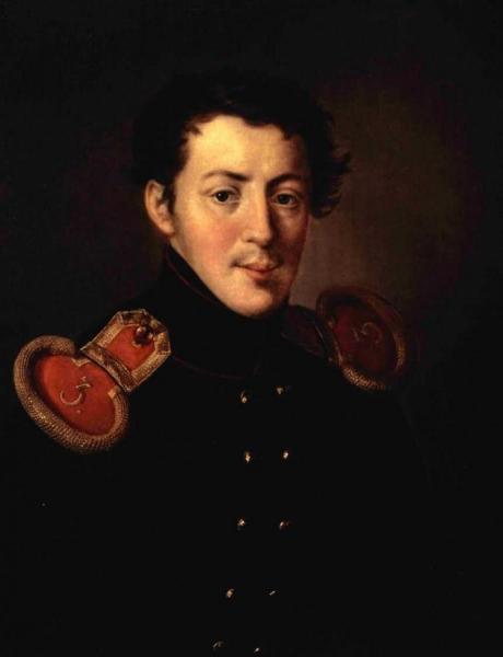 Portrait Of Lieutenant Captain Ivan Alymov by Vasily Tropinin