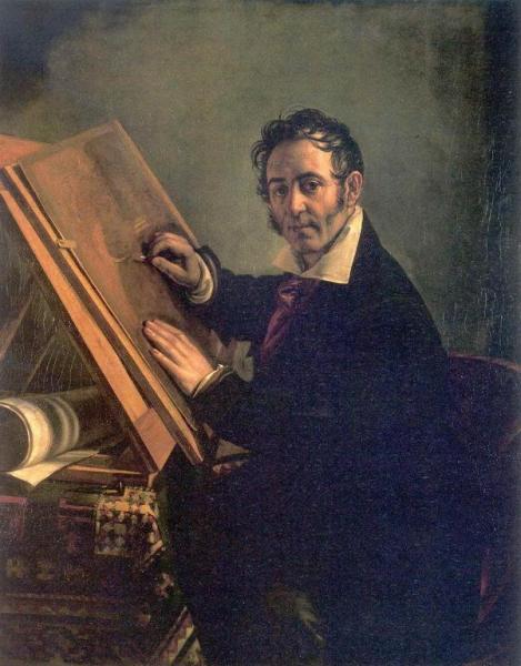 Portrait Of Nikolai Utkin by Vasily Tropinin