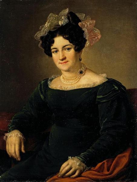 Portrait Of P.i. Sapozhnikova by Vasily Tropinin