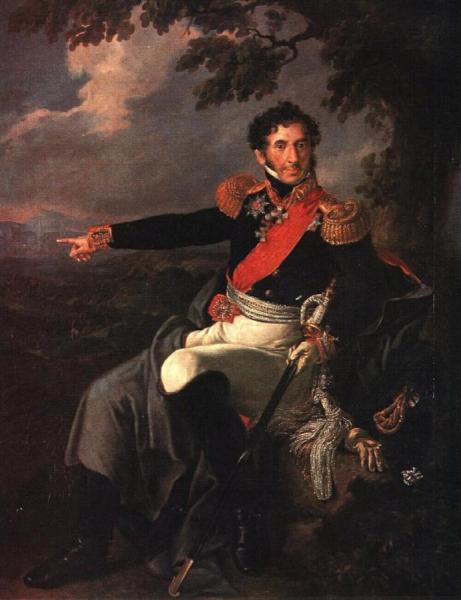 Portrait Of Prince P. I. Bagration by Vasily Tropinin