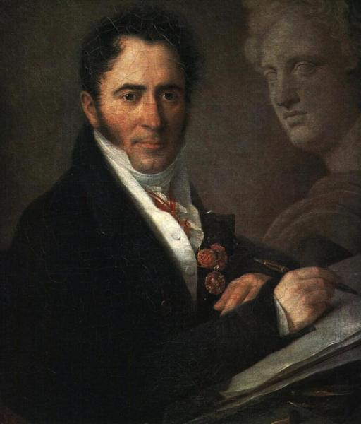 Portrait Of The Artist N.i. Utkin With A Pencil by Vasily Tropinin