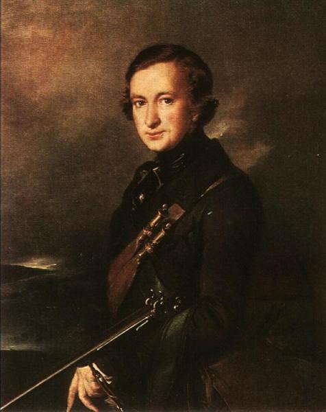 Vasily Tropinin Portrait Of Yu. F. Samarin In The Hunting Dress