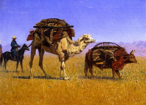 Migration Of The Kirghiz by Vasily Vasilevich Vereshchagin Oil Painting Reproductions