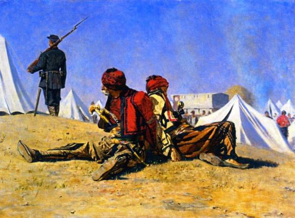 Two Falcons by Vasily Vasilevich Vereshchagin