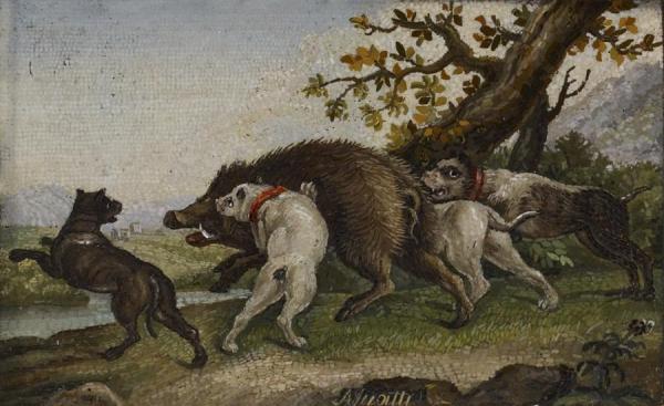 Boar Hunt In Spring by Venetian Oil Painting Reproductions