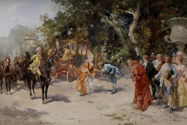 The Greeting by Vicente García De Paredes Oil Painting Reproductions