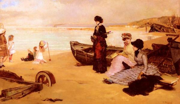 Vicente Palmaroli Y Gonzalez A Summer's Afternoon At The Beach