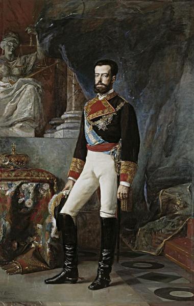 Portrait Of Amadeo I Of Spain by Vicente Palmaroli Y Gonzalez Oil Painting Reproductions