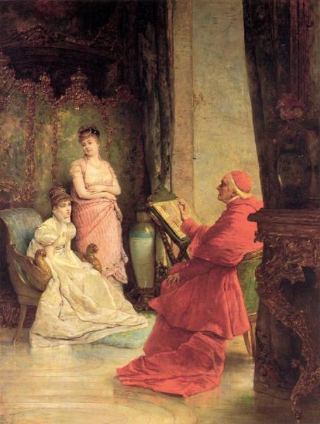 Vicente Palmaroli Y Gonzalez The Attentive Student
