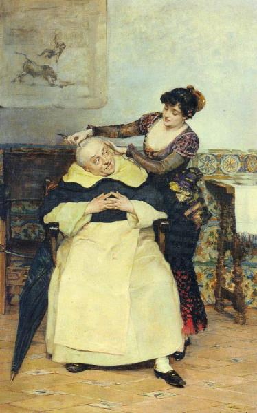 Vicente Palmaroli Y Gonzalez The Haircut