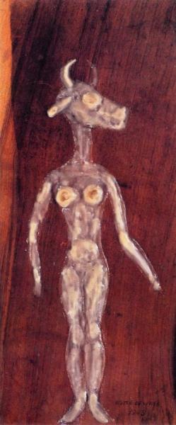 Woman With A Bull's Head by Victor Brauner