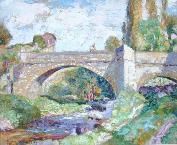 Victor Charreton Le Pont Sur La Monne