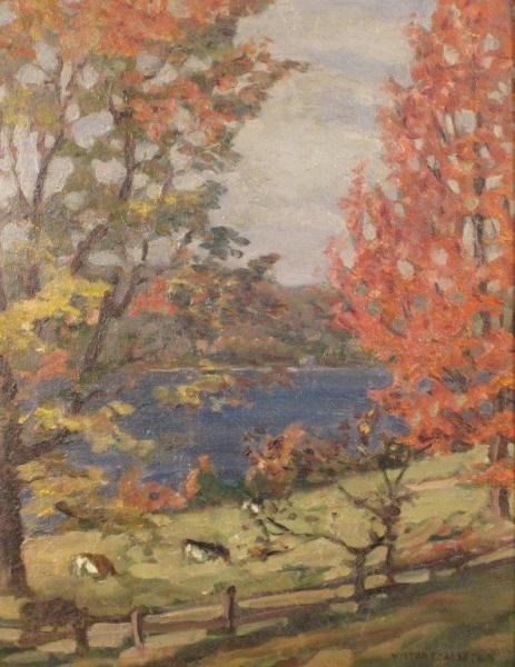 Riverside Pasture by Victor Charreton