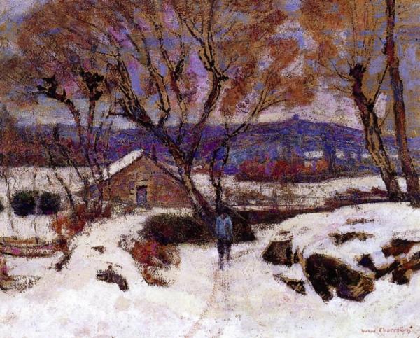 Victor Charreton Snow At Murol