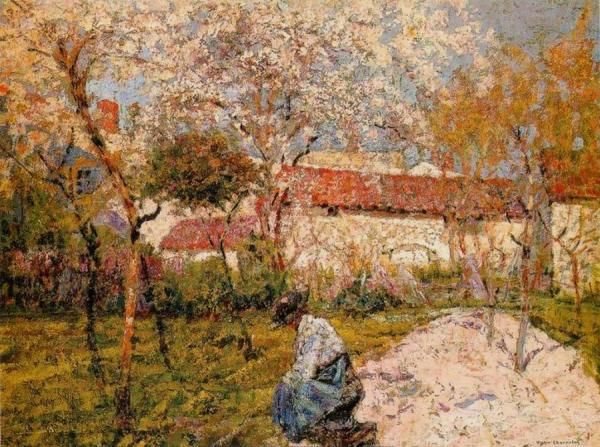 Spring At The Artist's House by Victor Charreton