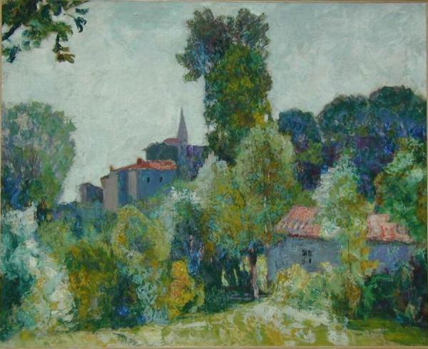 Village In Summer by Victor Charreton