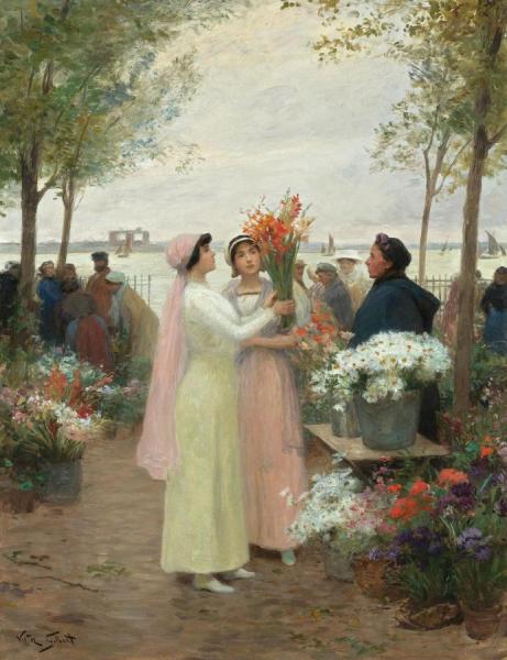 Flower Market by Victor Gabriel Gilbert