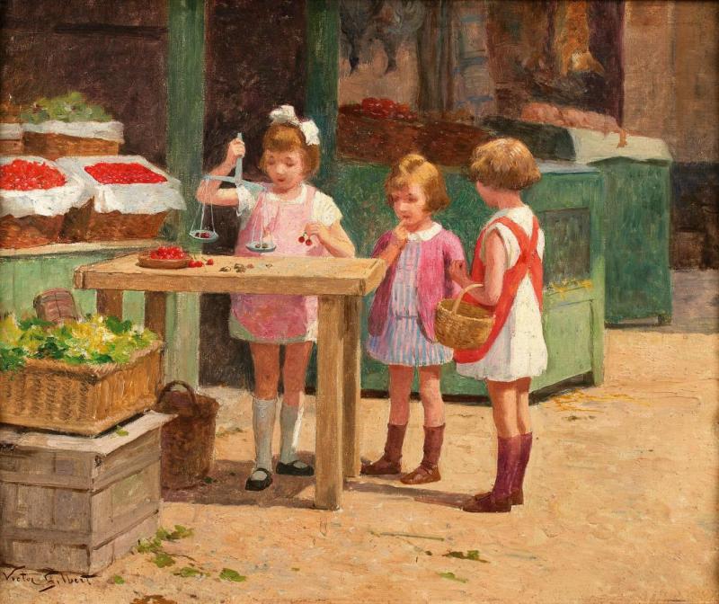 The Little Grocers by Victor Gabriel Gilbert