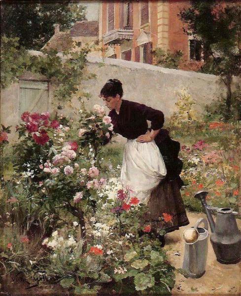 Gardening by Victor Gabriel Gilbert
