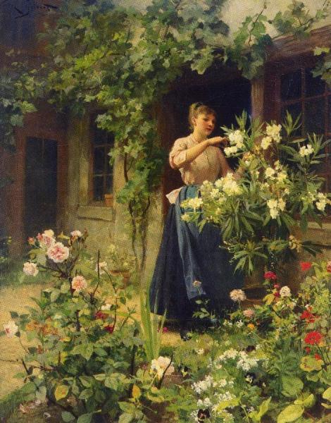 Gardening by Victor Gabriel Gilbert