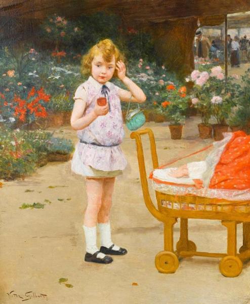 Looking After Baby by Victor Gabriel Gilbert
