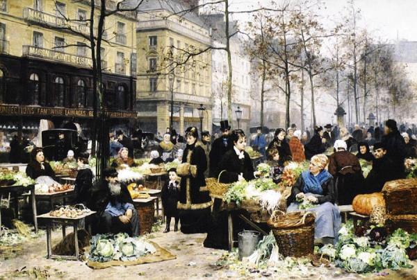 Market Day by Victor Gabriel Gilbert Oil Painting Reproductions