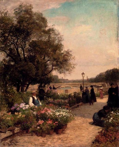 Quai Aux Fleurs by Victor Gabriel Gilbert
