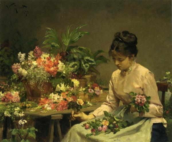 The Flower Seller by Victor Gabriel Gilbert
