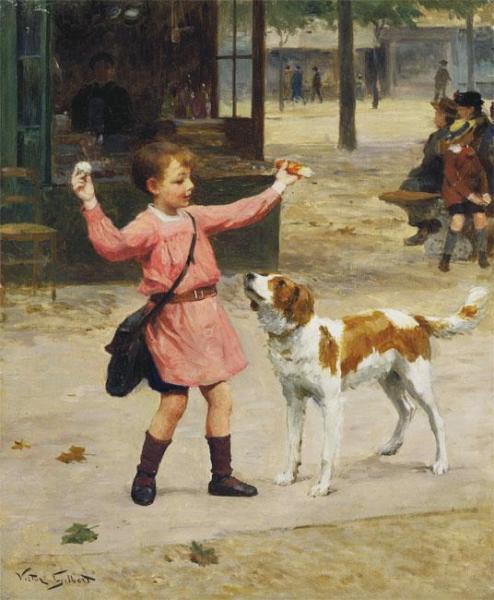 The Reward by Victor Gabriel Gilbert Oil Painting Reproductions