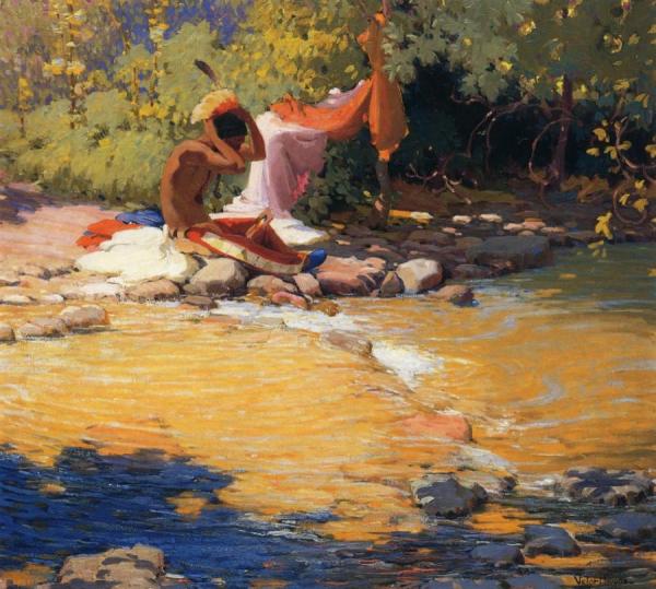 At The River's Edge by Victor Higgins