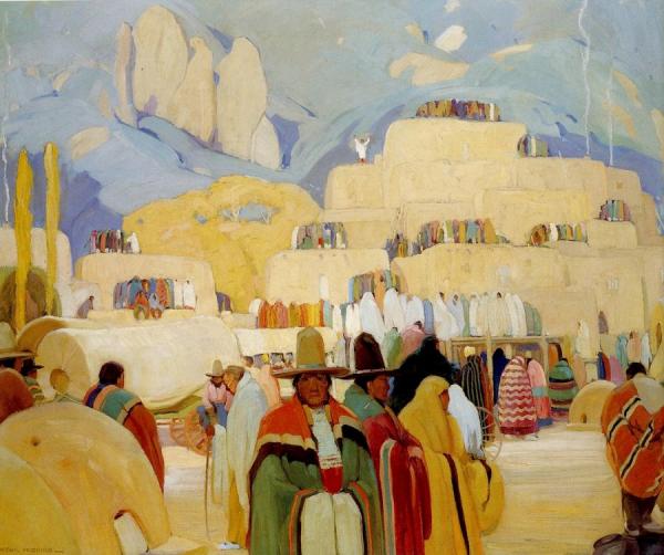 Pueblo Of Taos by Victor Higgins
